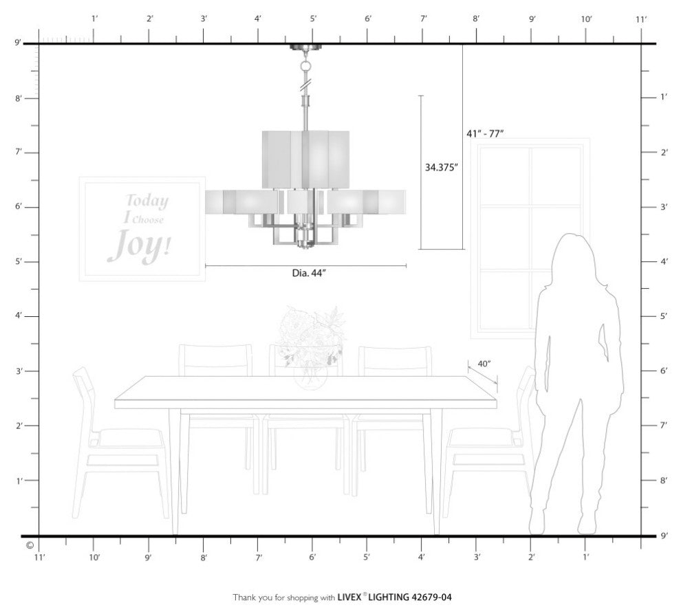 Rubix 12 Light Black Extra Large Foyer Chandelier