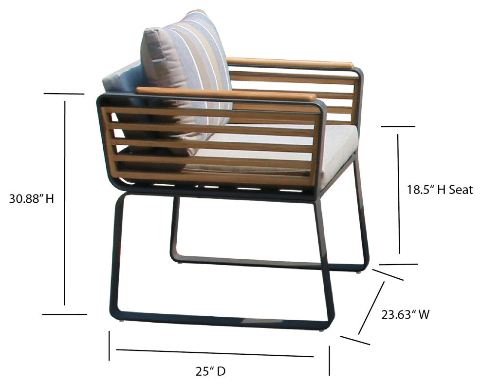 Deko Living Palazzolo Outdoor Dining Chairs and Table Set