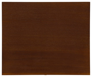 Finco Two Drawer Wood Nighstand Side Table, Brown