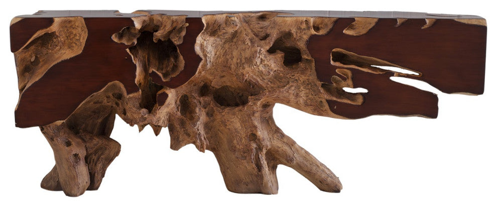 Freeform Console Table, Faux Bois
