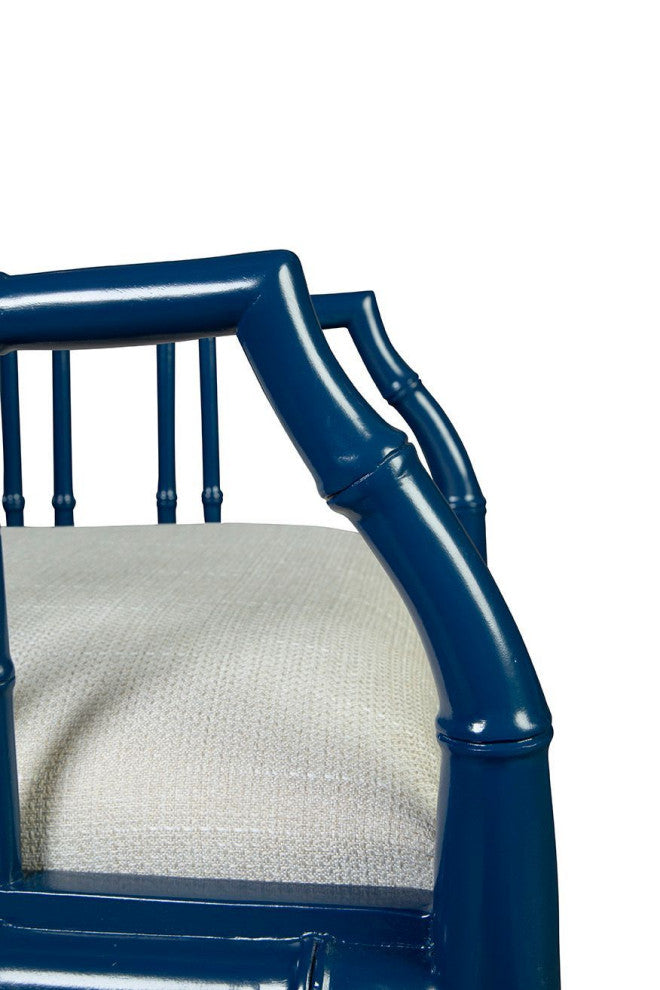 Riley Mahogany Dining Chair, Blue