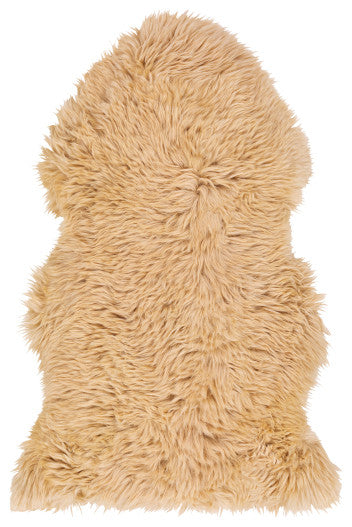 Surya Sheepskin SHS-9601 6'x8' Rug, Wheat