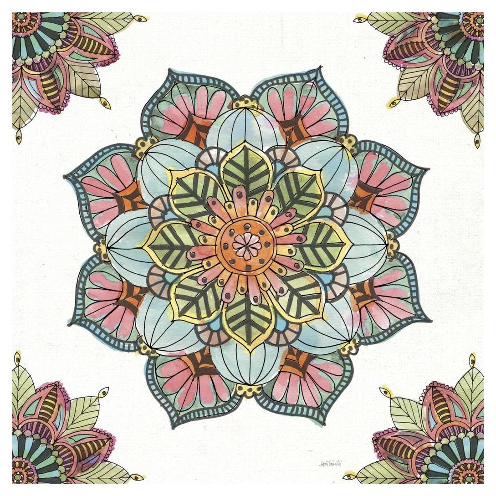 "Mandala Morning V" Digital Paper Print by Anne Tavoletti, 26"x26"