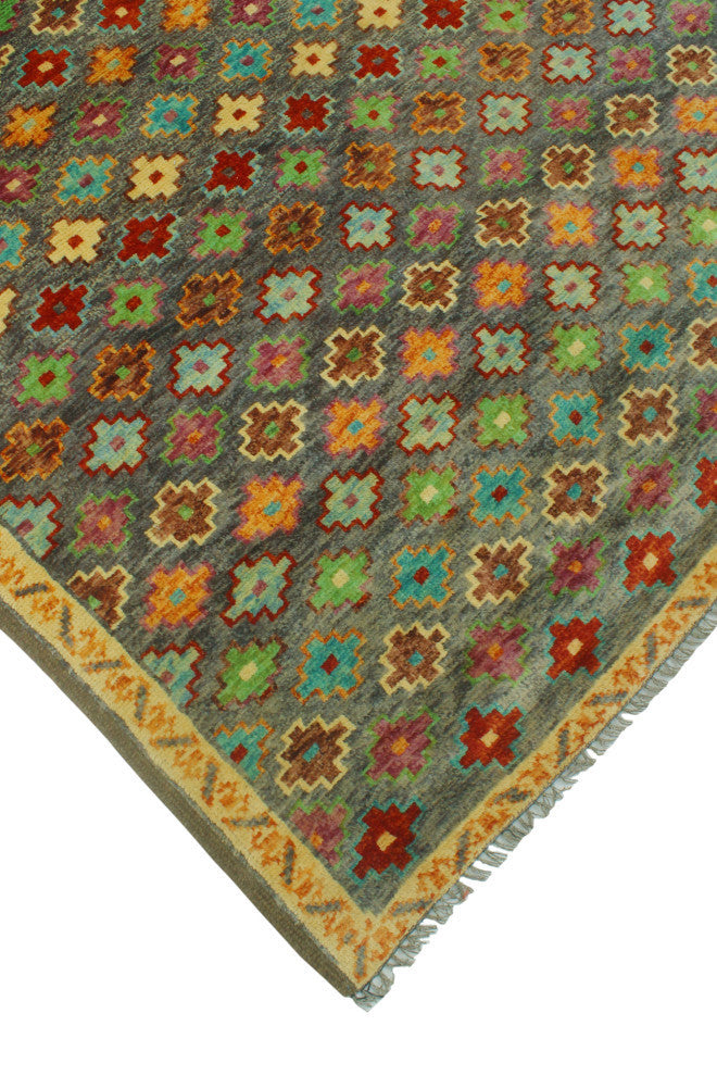 Balochi Fredric Gray/Rust Rug, 4'10x8'0
