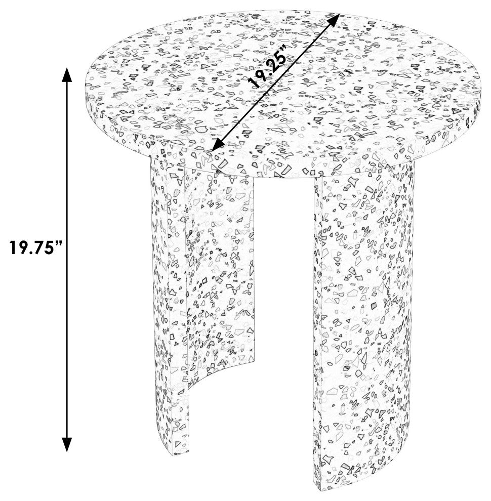 Siesta Outdoor Terrazzo Round Side Table