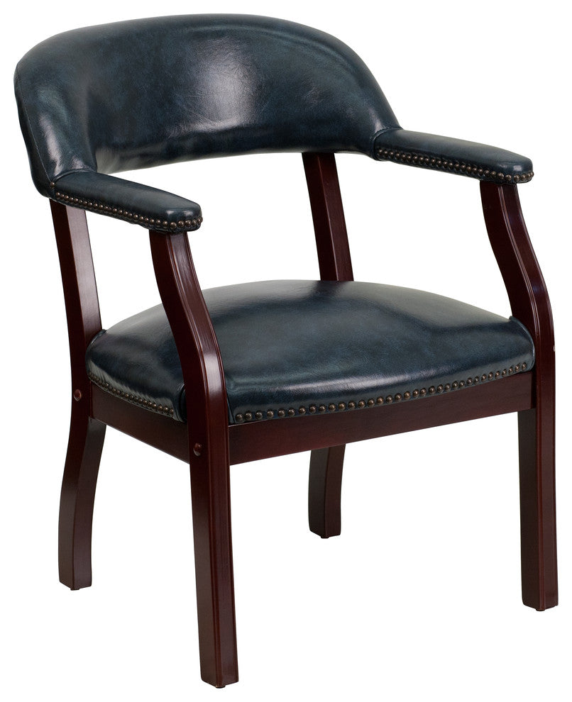 Flash Furniture Navy Vinyl Luxurious Conference Chair