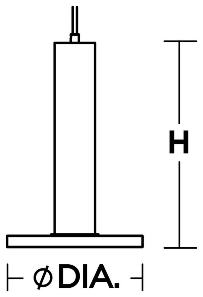 Luna, LED Pendant, 8", Black