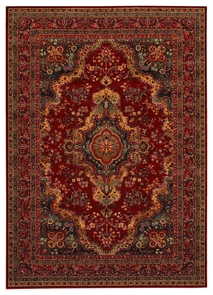 Couristan Old World Classics Kerman Medallion Area Rug, Burgundy, 4'6" x 6'6"