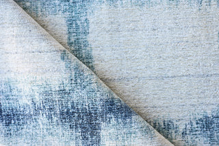 Chroma Handmade Hand Loomed Wool and Bamboo Silk Navy Area Rug