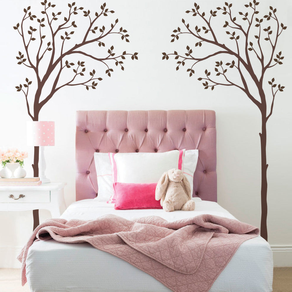 Bed Canopy Tree Wall Decals, Chestnut Brown