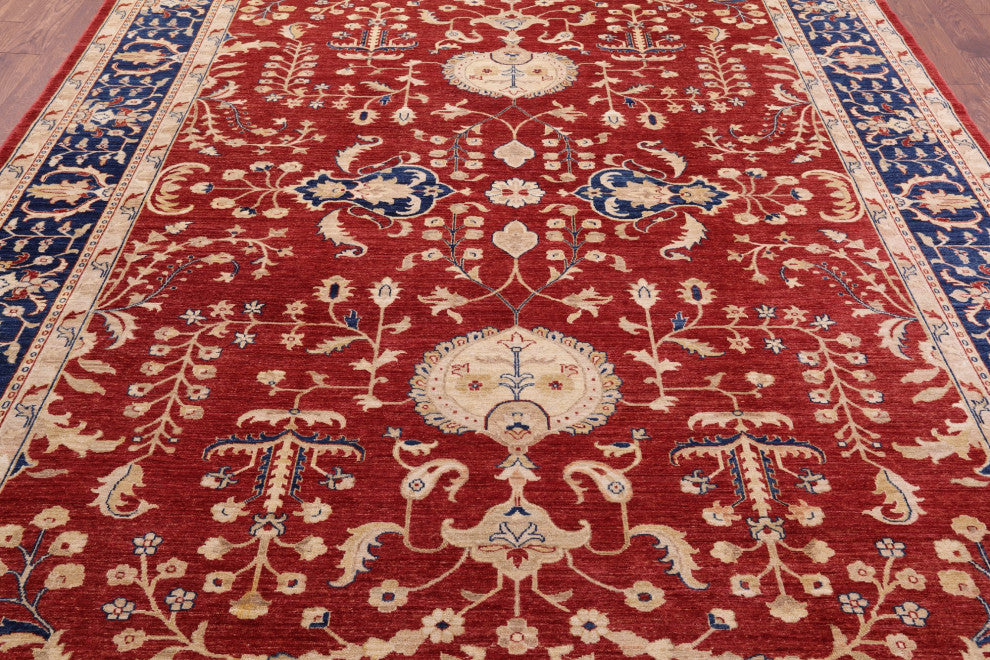 Persian Sarouk Handmade Wool Rug 8' 0" X 10' 0" Q10550