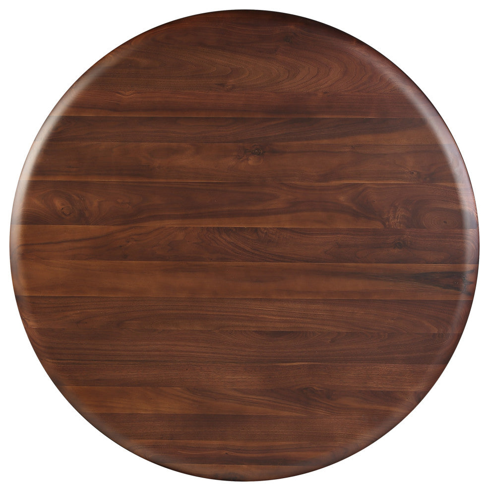 First of A Kind Malibu Round Dining Table Walnut