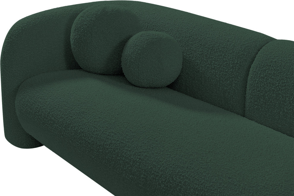 Emory Boucle Fabric Upholstered Upholstered Loveseat, Green
