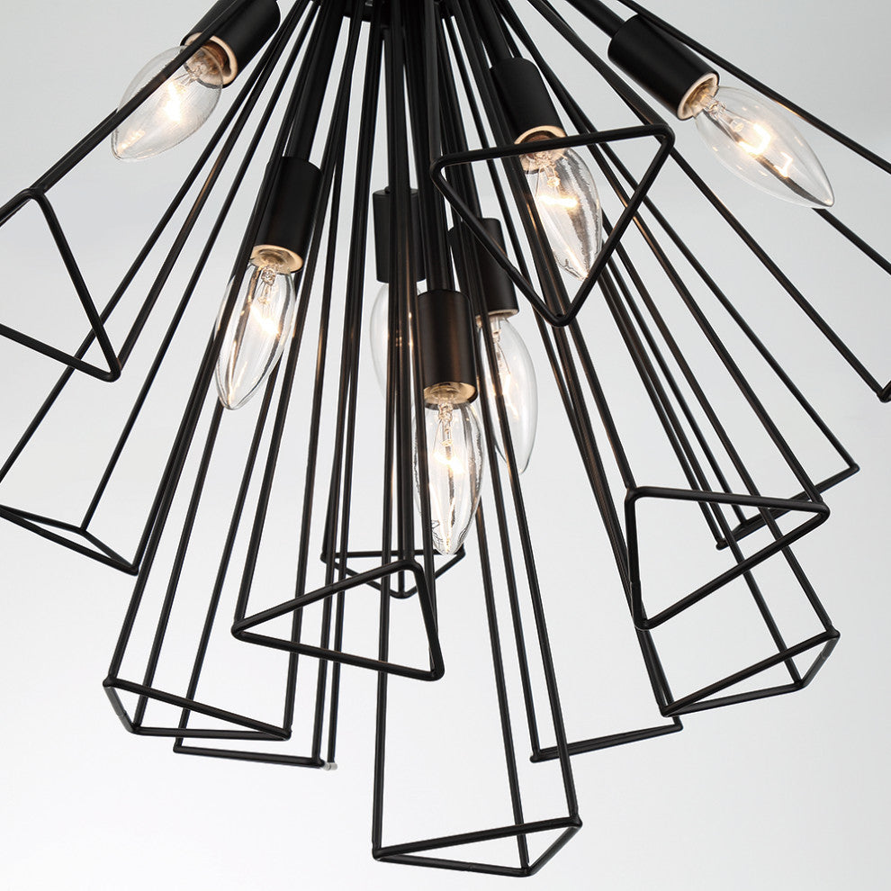 Dendelio 29-Light Chandelier, Black