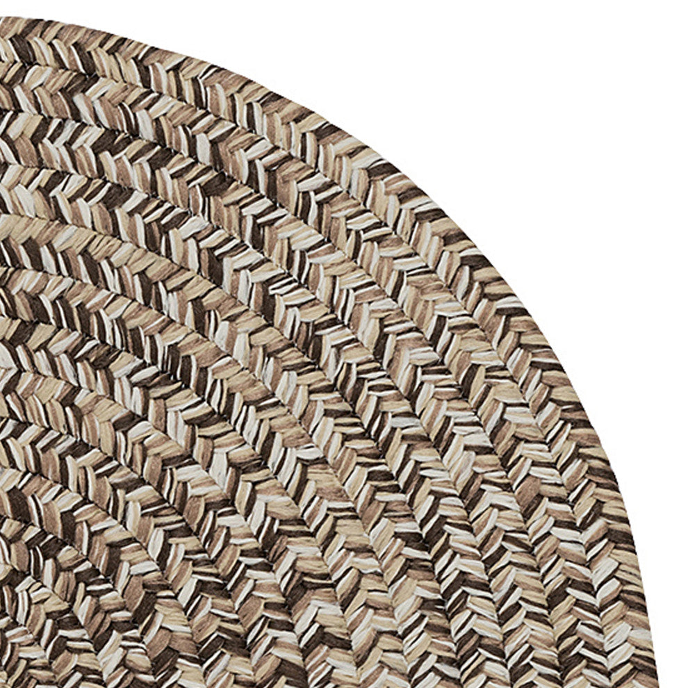Colonial Mills Carrington Tweed Braided Area Rug Brown 2x9