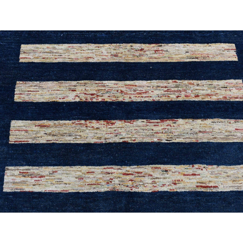 Tan Brown Pure Wool Peshawar Gabbeh Hand Knotted On Clearance Rug 5'7"x8'