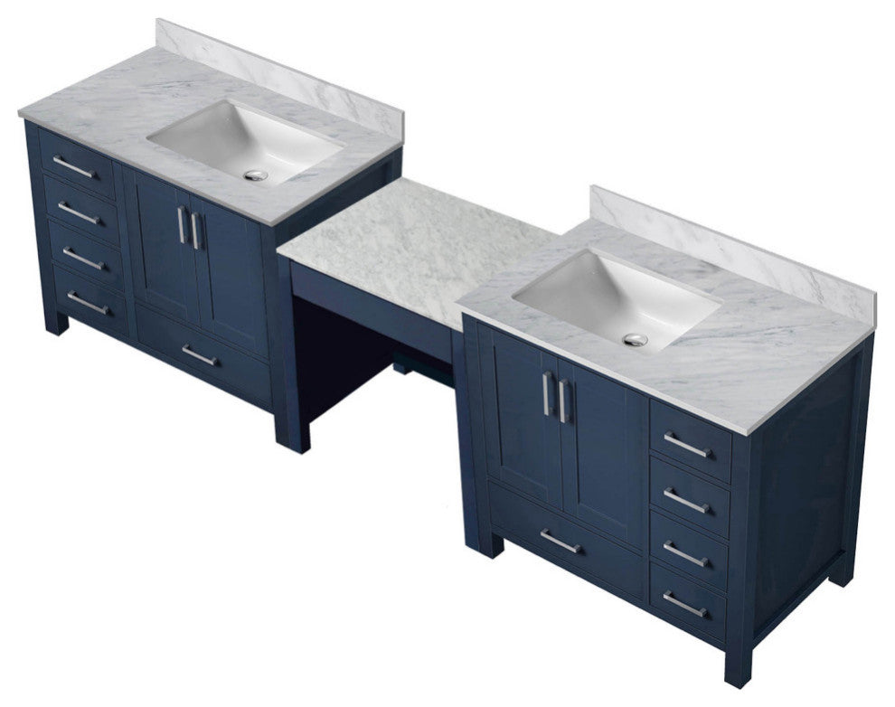 Lexora Coraline Double Bath Vanity Navy Blue 102 Vanity With Countertop