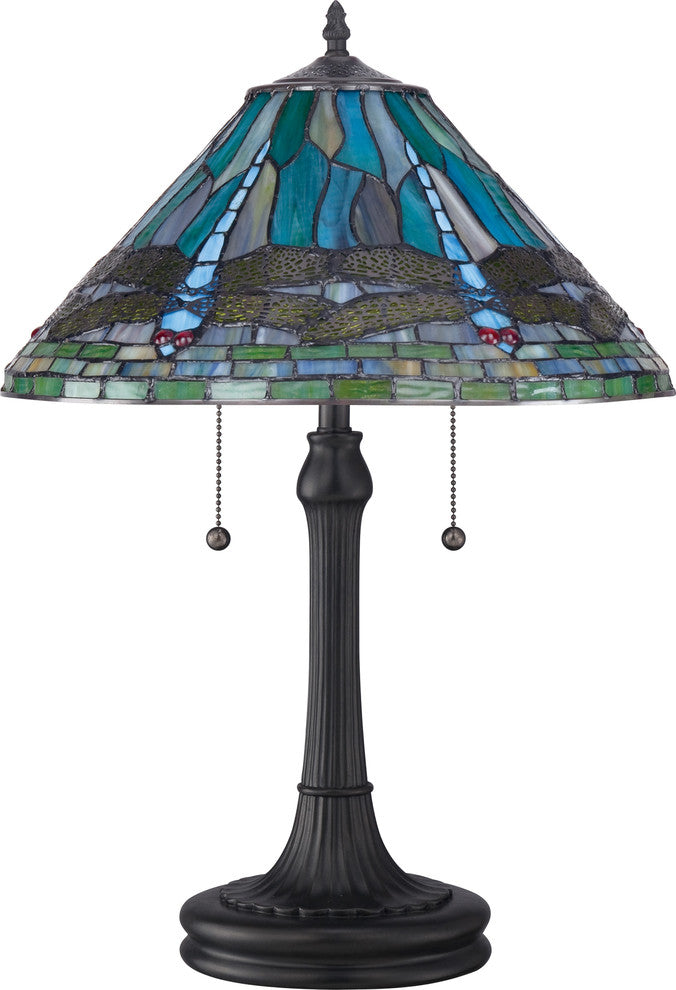 Quoizel TF1508TVB Two Light Table Lamp King Vintage Bronze