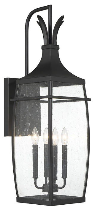 Montpelier 4-Light Outdoor Wall Lantern, Matte Black