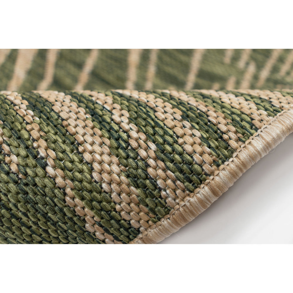 Carmel Palm Indoor/Outdoor Rug, Green, 1'11"x4'11" Runner