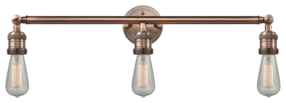 INNOVATIONS LIGHTING 205NH-AC-LED Bare Bulb 3 Light Bath Vanity Light