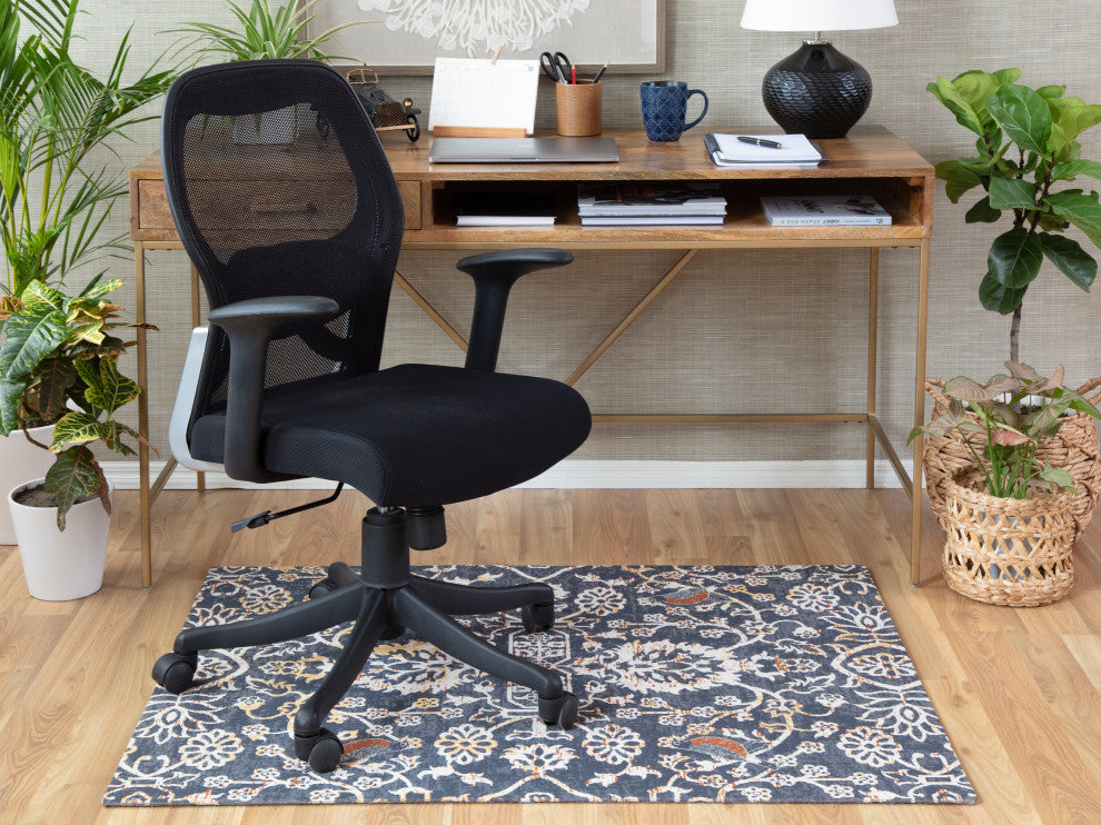 36"x48" Robin Gray/Orange 1/2" Rug'd Chair Mat_