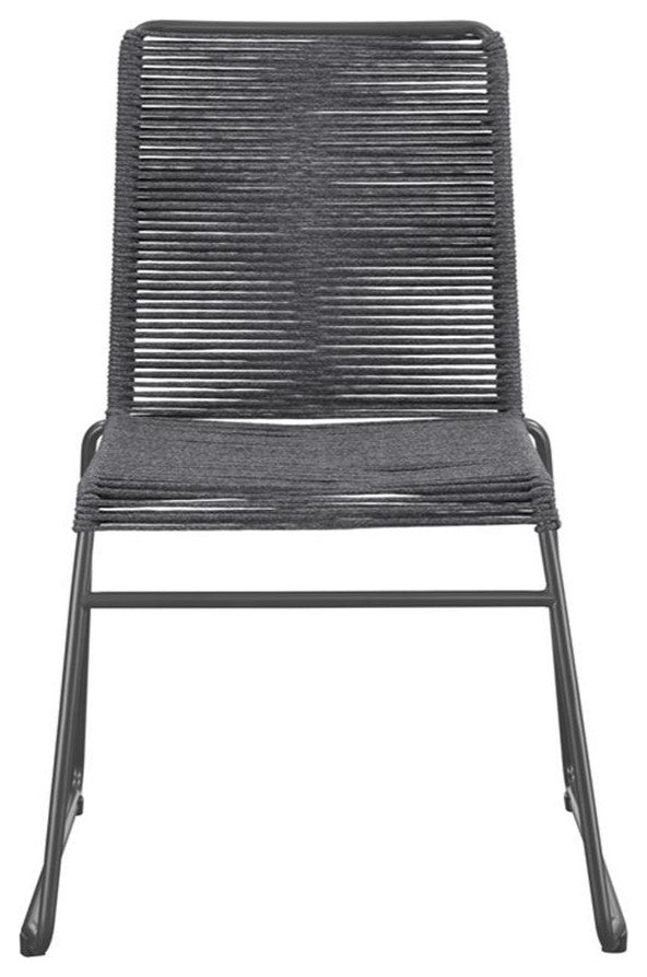 Coaster Cora Metal Upholstered Dining Chairs in Charcoal