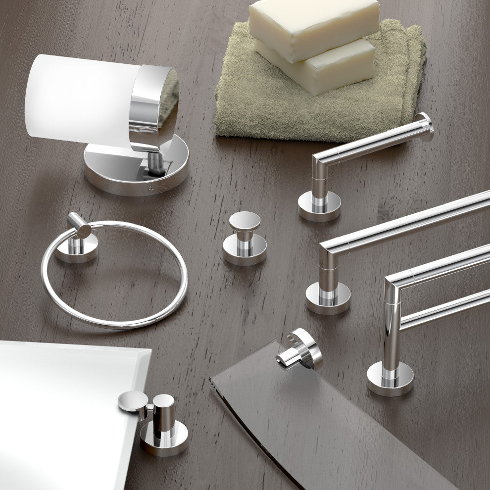 Glam Towel Ring, Chrome