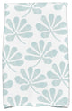 18x30", Ina Floral Print Hand Towels, Aqua