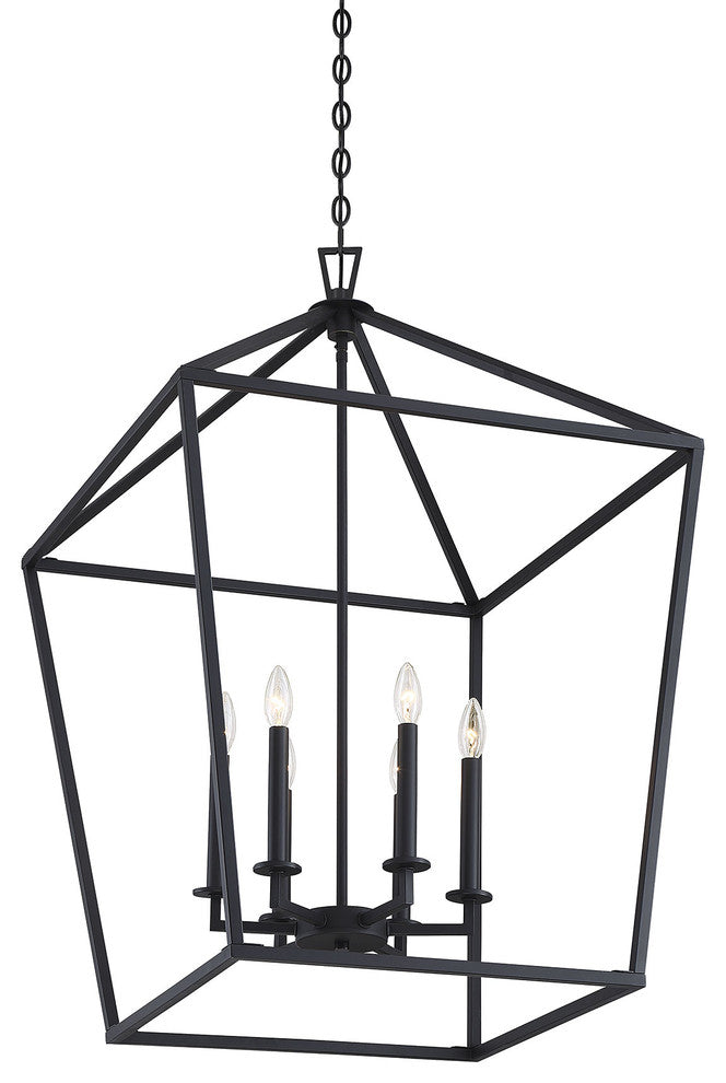 Townsend 6-Light Foyer Pendant, Bronze, Matte Black