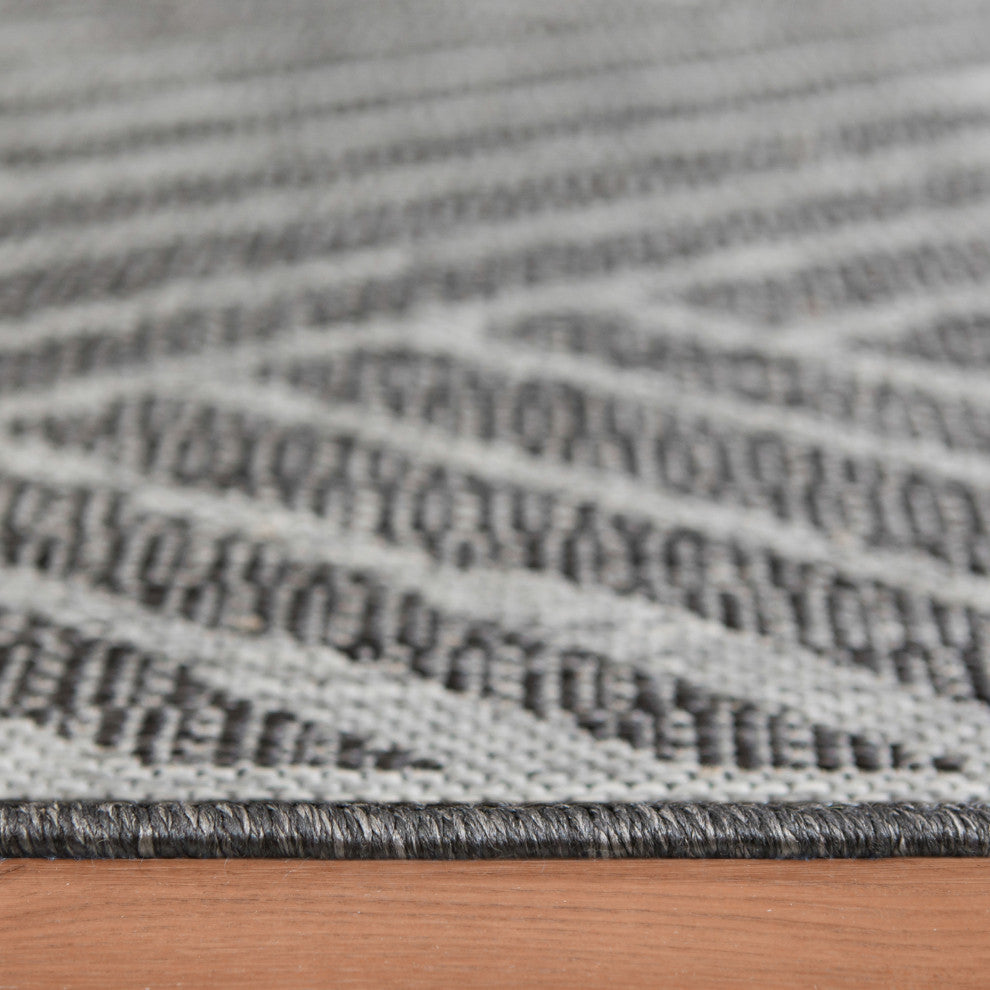 Maryland Abbel Runner, Gray, 2'4" x 8', Geometric