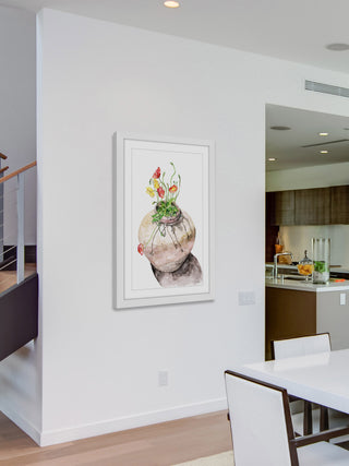 "Potted Poppies" Framed Print by Rachel Byler