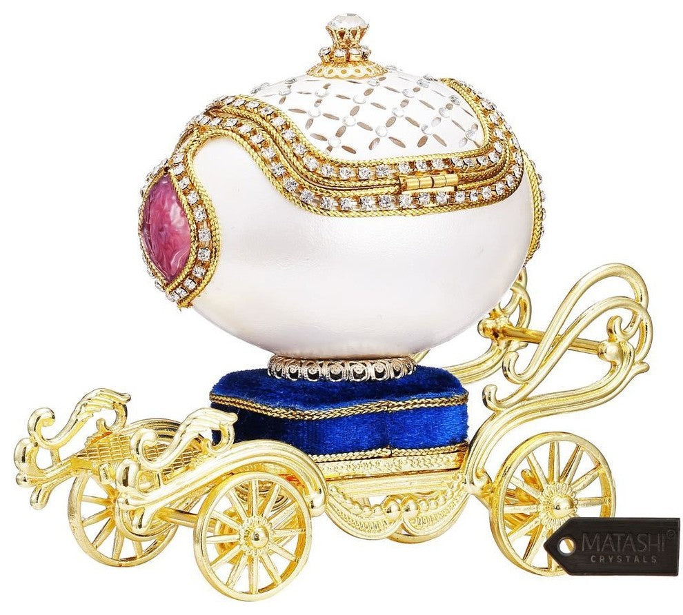 Princess Carriage Trinket Music Box Swan Lake