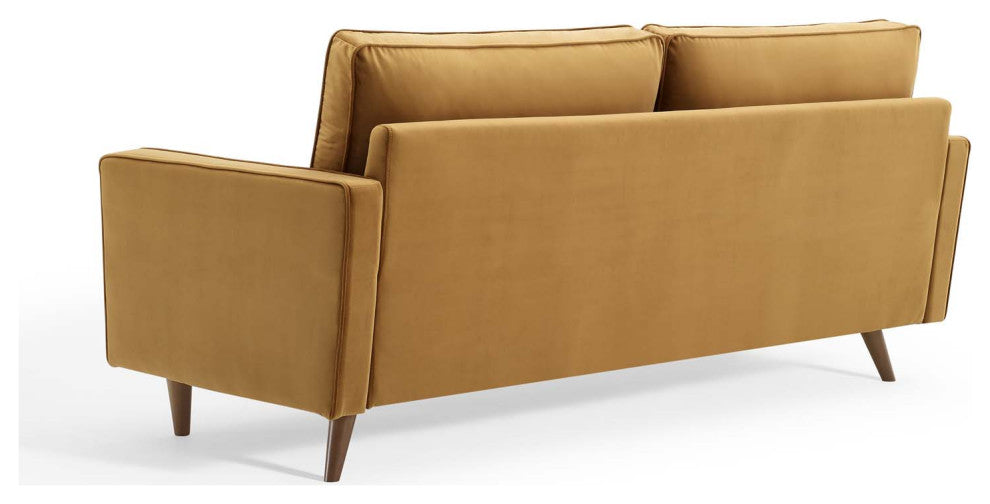 Sofa, Velvet, Brown, Modern, Living Lounge Room Hotel Lobby Hospitality
