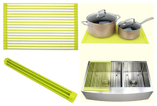 30" Curved Front Apron Stainless Steel Kitchen Single Bowl Sink Package