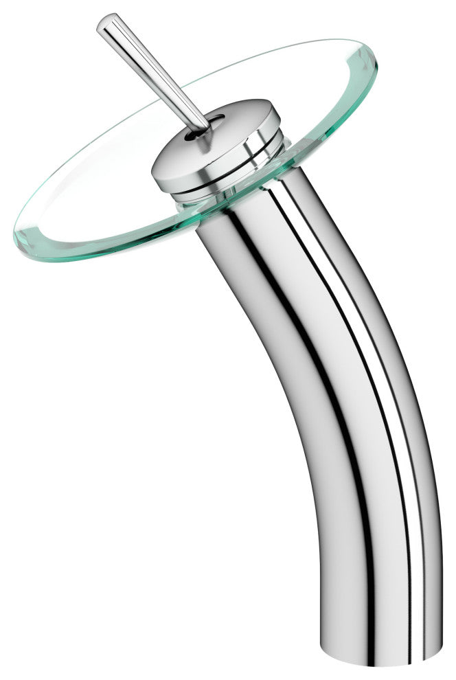 VIGO Waterfall 12" H Single Handle Single Hole Bathroom Vessel Faucet, Chrome