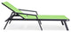 LeisureMod Marlin Outdoor Patio Stackable Chaise Lounge Chair with Arms Set of 2, Green