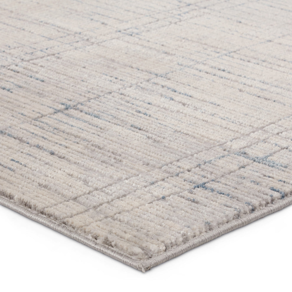 Paolini Striped Cream/ Blue Area Rug 7'10"X10'