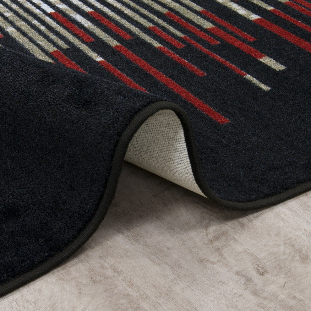 Nightlife 7'8" X 10'9" Area Rug, Color Garnet