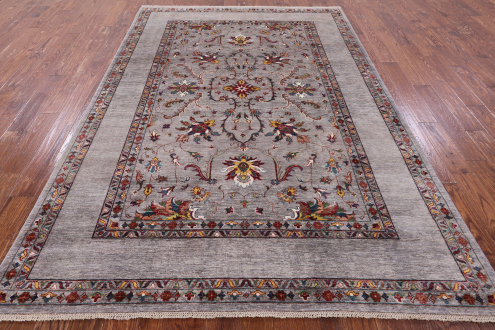 Handmade Persian Tabriz Wool Rug 6' 9" X 9' 8" Q7522