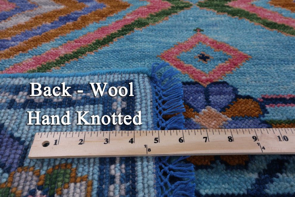 8' 1" X 10' 0" Hand Knotted Moroccan Wool Rug - Q15415