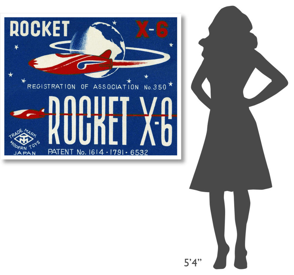"Rocket X-6" Digital Paper Print by Retrorocket, 46"x37"