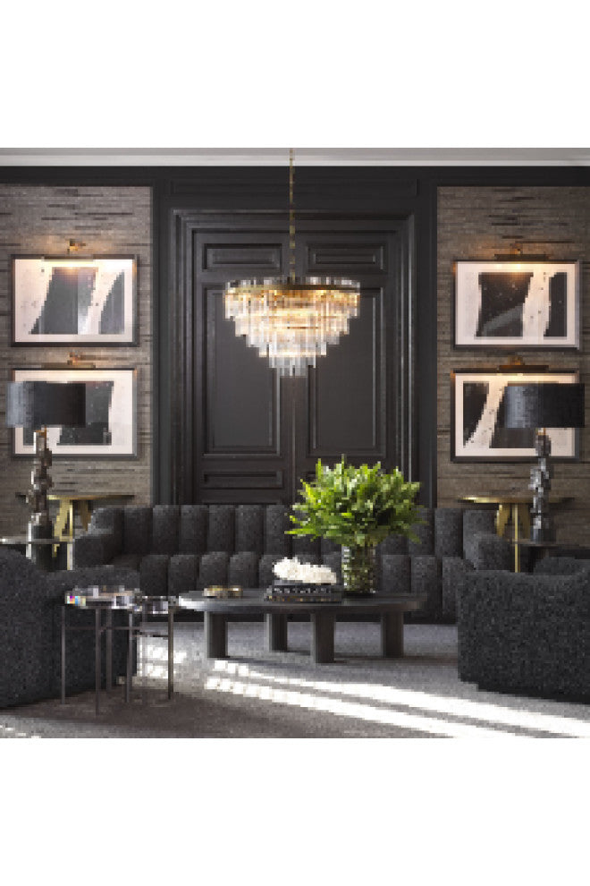 Charcoal Gray Solid Mahogany Wood Coffee Table | Eichholtz Prelude