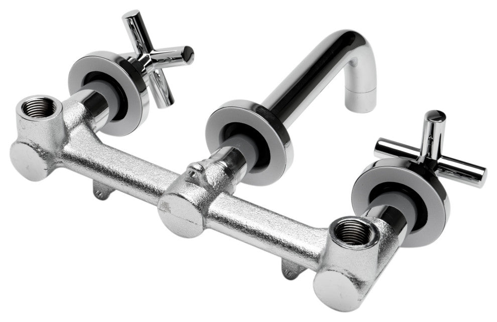 ALFI brand AB1035-PC Polished Chrome 8 Inch Widespread Wall-Mounted Faucet