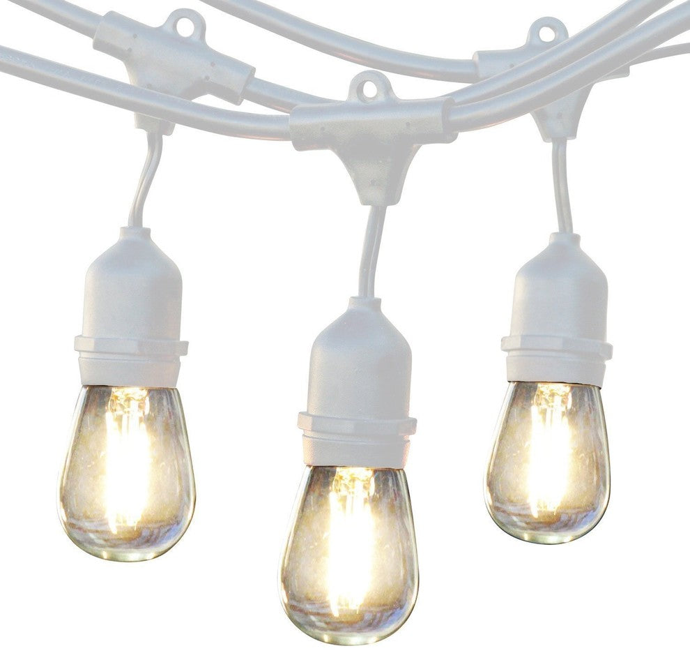 Brightech Ambience Pro LED 2W White- Waterproof LED Outdoor String Lights 48 Ft