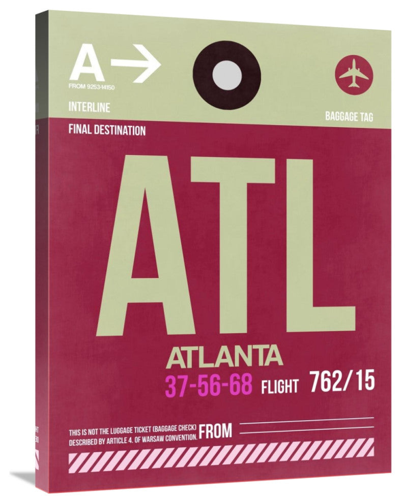 "ATL Atlanta Luggage Tag 2" Fine Art Print