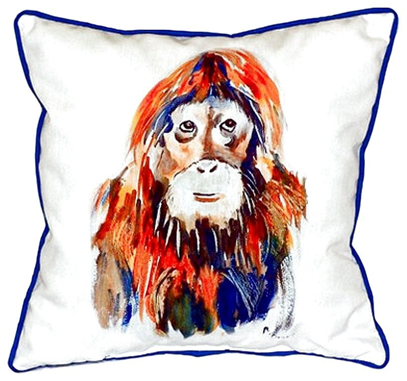 Orangutan Small Indoor/Outdoor Pillow 12x12 - Set of Two