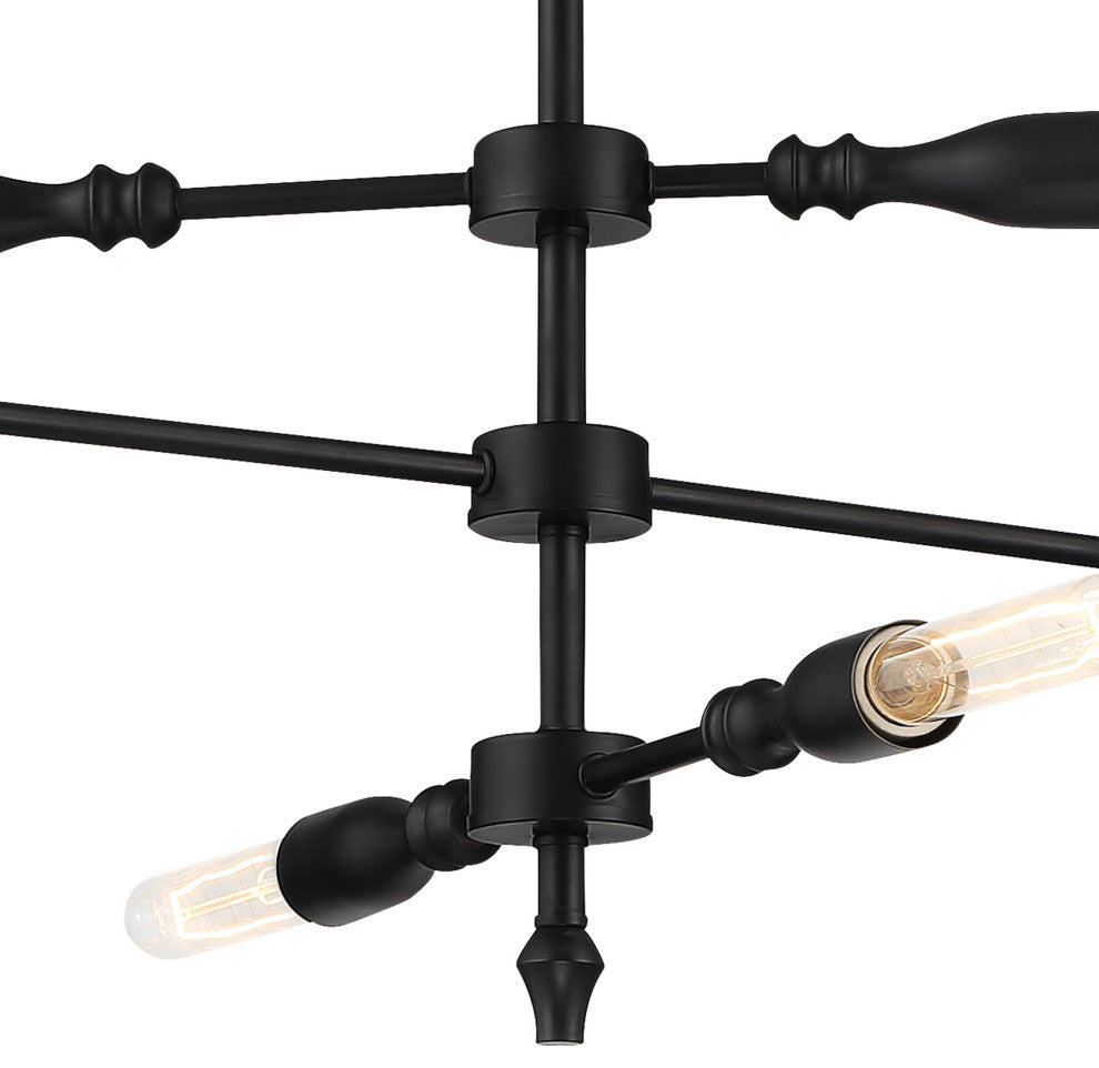 Designers Fountain D231M-IS Louise 6 Light 29"W Multi Light - Matte Black