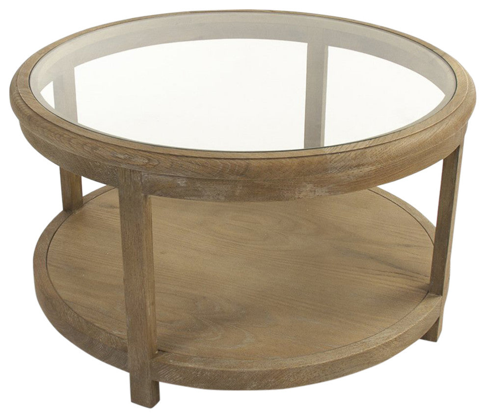 Odo Coffee Table, Brown and Clear