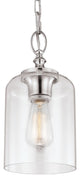 1-Light Hounslow Mini Pendant, Polished Nickel